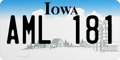 IA license plate AML181