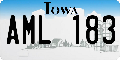 IA license plate AML183