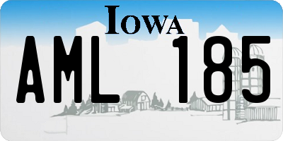 IA license plate AML185