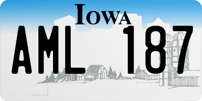 IA license plate AML187