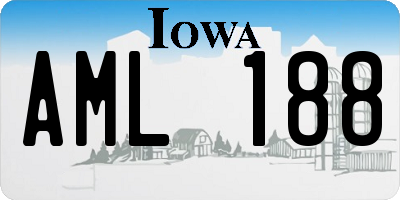 IA license plate AML188