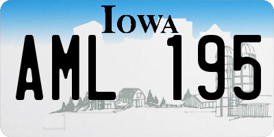 IA license plate AML195
