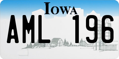 IA license plate AML196