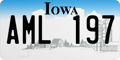 IA license plate AML197