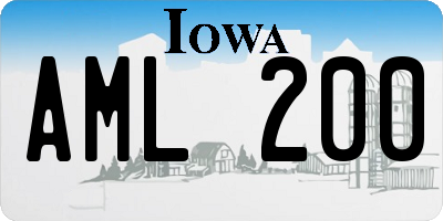 IA license plate AML200