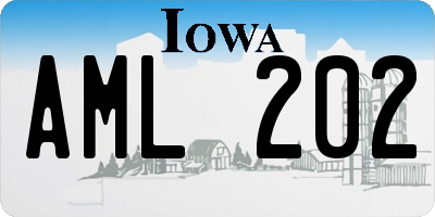 IA license plate AML202