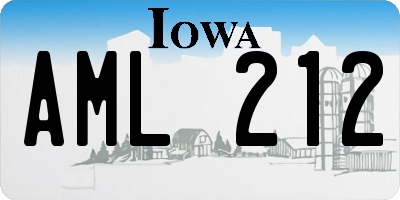 IA license plate AML212