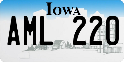 IA license plate AML220