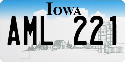 IA license plate AML221