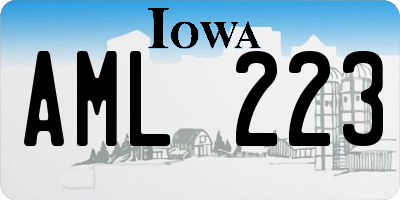 IA license plate AML223