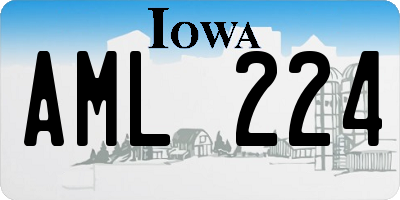 IA license plate AML224
