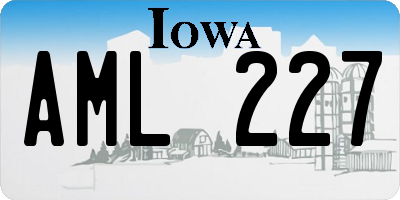 IA license plate AML227