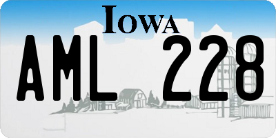 IA license plate AML228