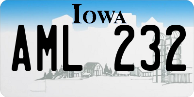 IA license plate AML232