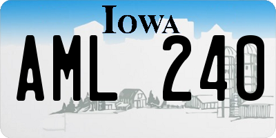 IA license plate AML240