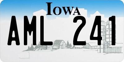 IA license plate AML241