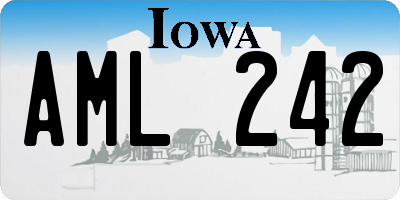 IA license plate AML242