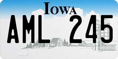 IA license plate AML245