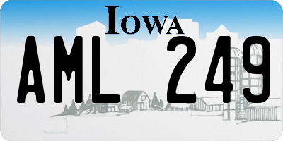 IA license plate AML249