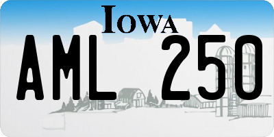 IA license plate AML250