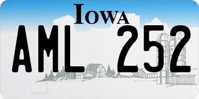 IA license plate AML252