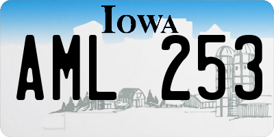 IA license plate AML253