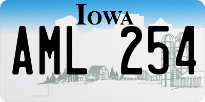 IA license plate AML254