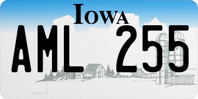 IA license plate AML255