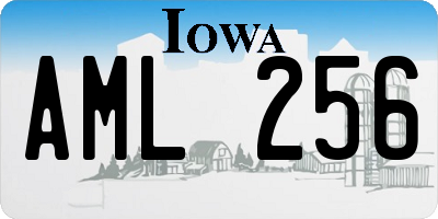 IA license plate AML256