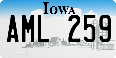 IA license plate AML259
