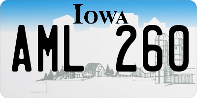IA license plate AML260