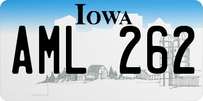 IA license plate AML262