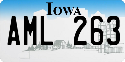 IA license plate AML263