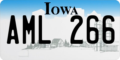 IA license plate AML266