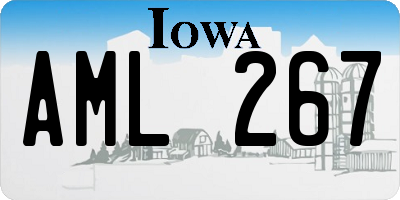 IA license plate AML267