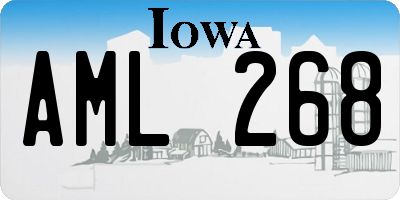 IA license plate AML268