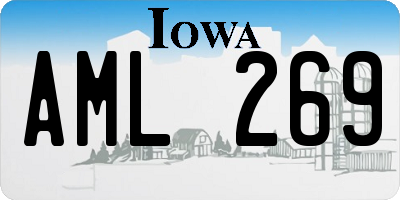 IA license plate AML269