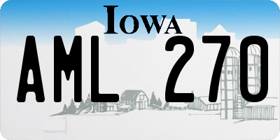 IA license plate AML270
