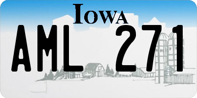 IA license plate AML271