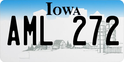 IA license plate AML272