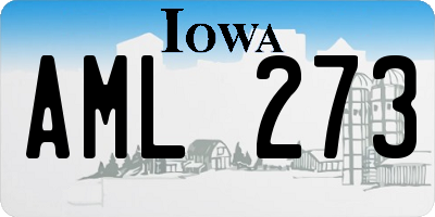 IA license plate AML273