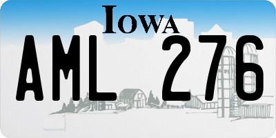 IA license plate AML276