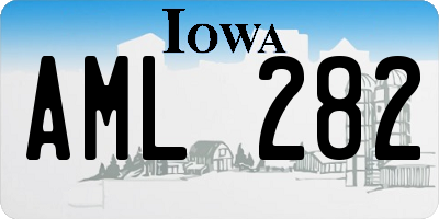 IA license plate AML282