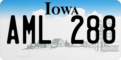 IA license plate AML288