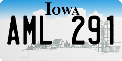 IA license plate AML291