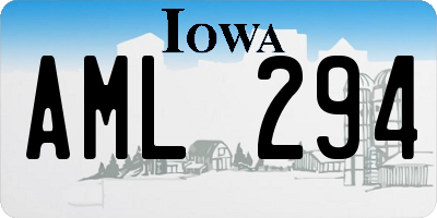 IA license plate AML294