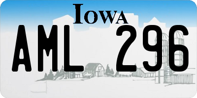 IA license plate AML296