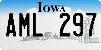 IA license plate AML297