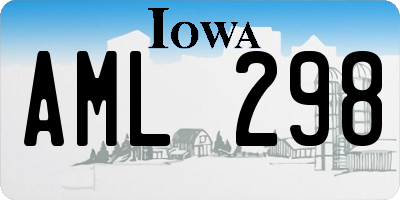IA license plate AML298