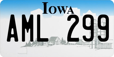 IA license plate AML299
